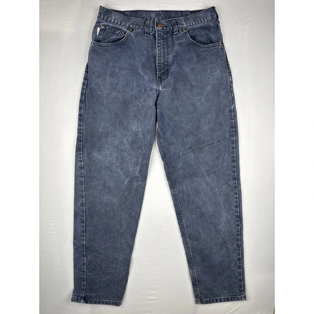 Vintage Carhartt WU183 Union Made Indigo Blue Work Pants 32x30 USA
